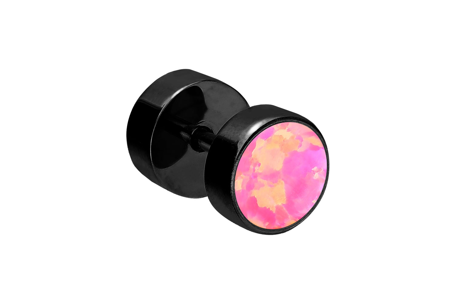 Chirurgenstahl Fake Plug SYNTHETISCHER OPAL ++SALE++ von Piercingline